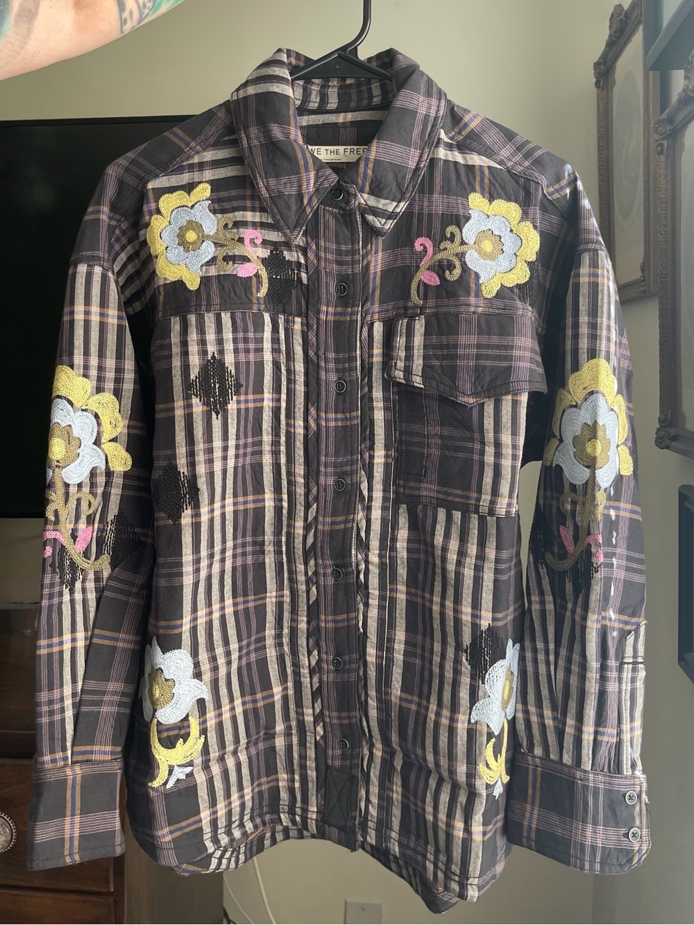 NWT- We The Free Embroidered Sashiko Shirt - Picture 3 of 3